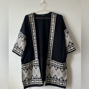 TOPSHOP Black knit open cardigan, kimono style